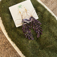 Sallie Acrylic Leaf-Purple