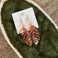 Sallie Acrylic Leaf-Orange