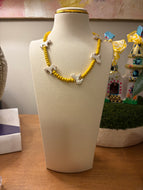 Miles Up Yellow & White Necklace