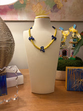 Load image into Gallery viewer, Mules Up Yellow with Navy Mules Necklaces