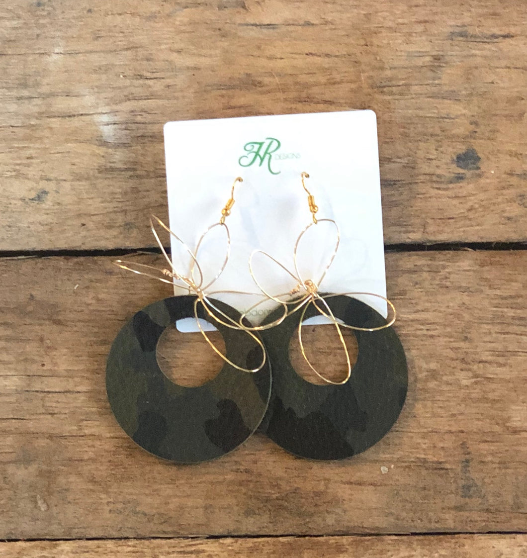 Camo Leather Circles