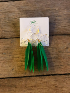 Holiday Lilly Feathers-Green