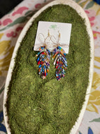 Sallie Acrylic Leaf Multicolored